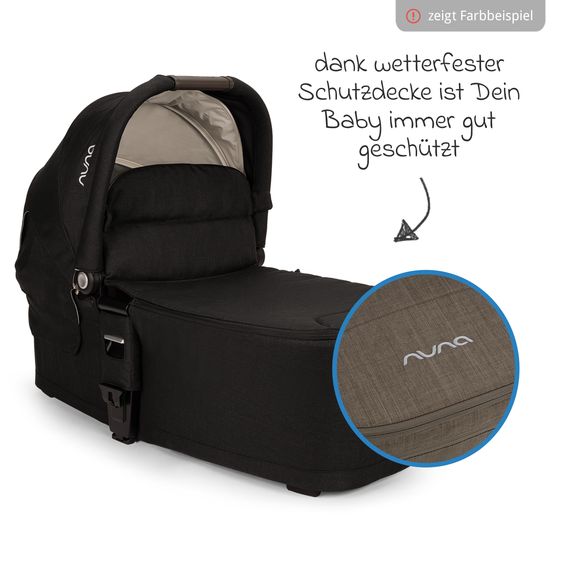 Nuna Babywanne MIXX next ab Geburt bis 9 Monate mit Sichtschutz, Belüftungsfenster inkl. Matratze & Regenschutz - Pistachio