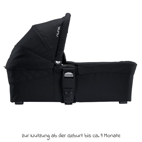 Nuna MIXX next carrycot with mesh window for Mixx next baby carriage incl. mattress & raincover - Caviar