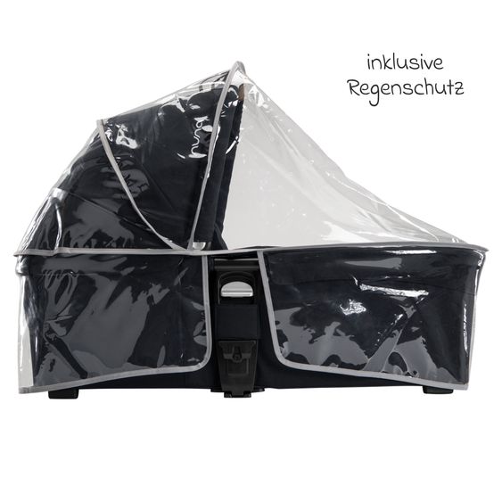 Nuna MIXX next carrycot with mesh window for Mixx next baby carriage incl. mattress & raincover - Caviar