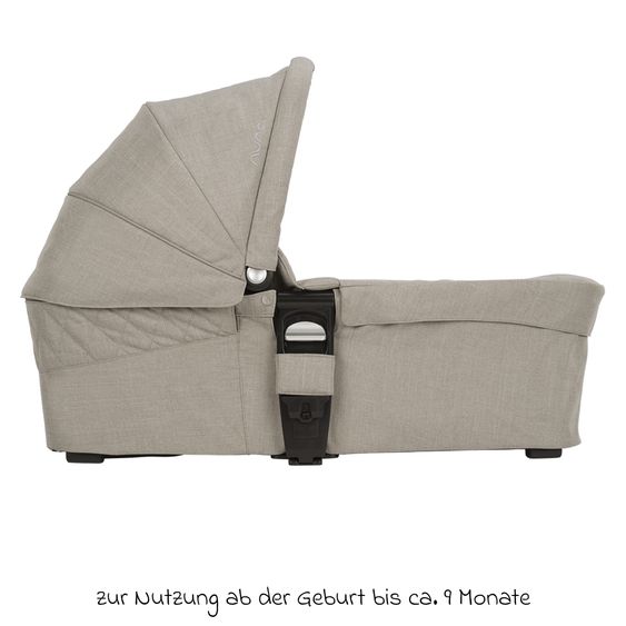 Nuna MIXX next carrycot with mesh window for Mixx next baby carriage incl. mattress & rain cover - Hazelwood