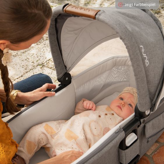 Nuna MIXX next carrycot with mesh window for Mixx next baby carriage incl. mattress & rain cover - Hazelwood