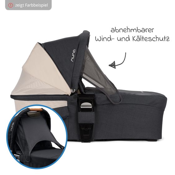 Nuna Babywanne MIXX next mit Mesh-Fenster für Kinderwagen MIXX next inkl. Matratze & Regenschutz - Ocean