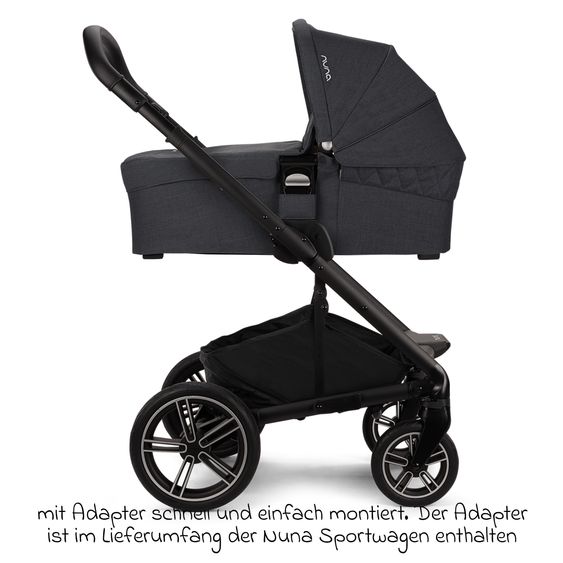 Nuna Babywanne MIXX next mit Mesh-Fenster für Kinderwagen MIXX next inkl. Matratze & Regenschutz - Ocean