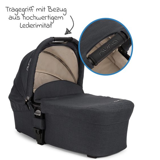 Nuna Babywanne MIXX next mit Mesh-Fenster für Kinderwagen MIXX next inkl. Matratze & Regenschutz - Ocean