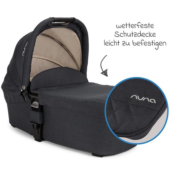 Nuna Babywanne MIXX next mit Mesh-Fenster für Kinderwagen MIXX next inkl. Matratze & Regenschutz - Ocean