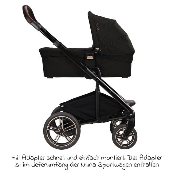 Nuna Babywanne MIXX next mit Mesh-Fenster für Kinderwagen Mixx next inkl. Matratze & Regenschutz - Riveted
