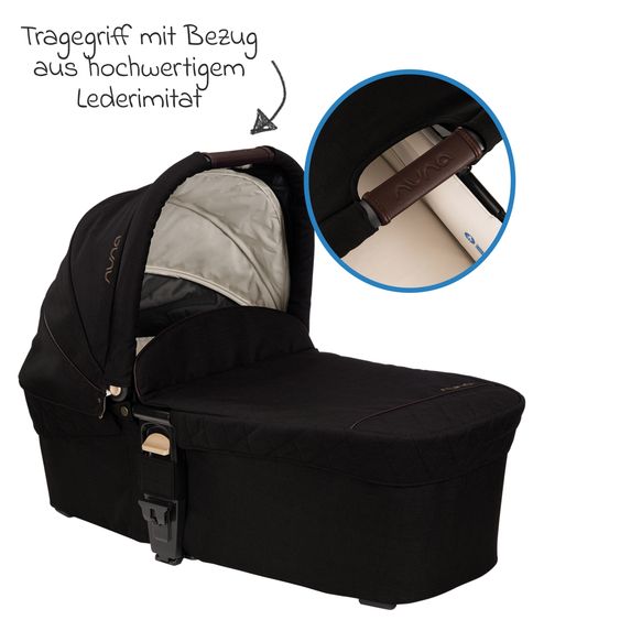 Nuna Babywanne MIXX next mit Mesh-Fenster für Kinderwagen Mixx next inkl. Matratze & Regenschutz - Riveted