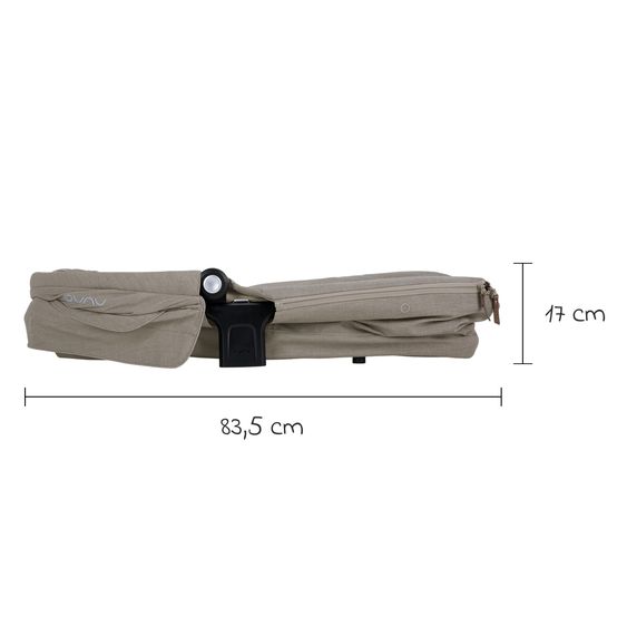 Nuna Babywanne TRIV next mit Mesh-Fenster für Kinderwagen Triv next inkl. Matratze & Regenschutz - Hazelwood