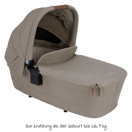 Nuna Babywanne TRIV next mit Mesh-Fenster für Kinderwagen Triv next inkl. Matratze & Regenschutz - Hazelwood