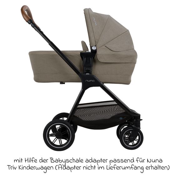 Nuna Babywanne TRIV next mit Mesh-Fenster für Kinderwagen Triv next inkl. Matratze & Regenschutz - Hazelwood