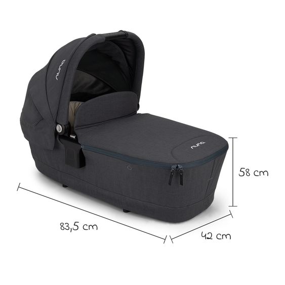 Nuna TRIV next carrycot with mesh window for Triv next baby carriage incl. mattress & raincover - Ocean