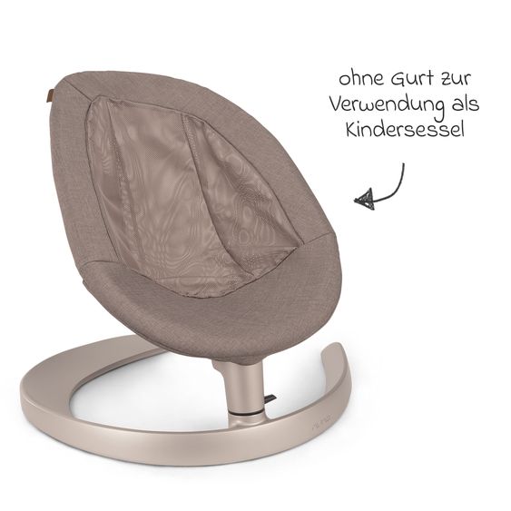 Nuna Babywippe LEAF grow ab Geburt - 60 kg inkl. Spielbügel mit 3 Spielfiguren - Cedar