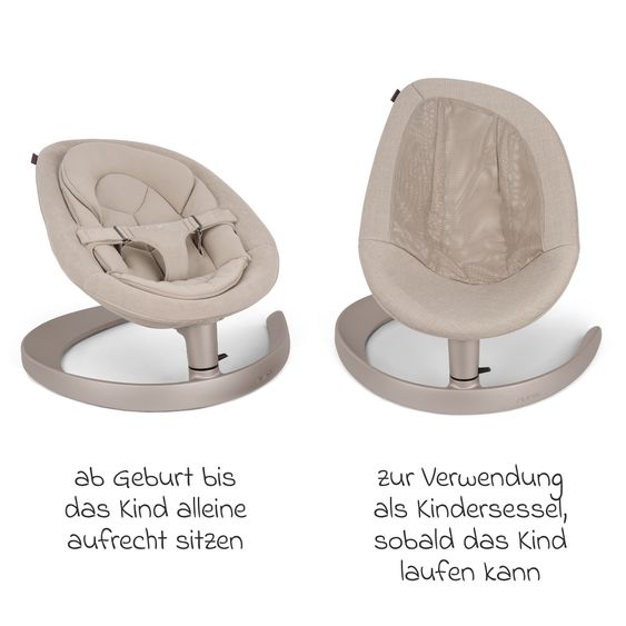 Nuna Dondolo per bambini LEAF grow dalla nascita - 60 kg incl. barra giochi con 3 personaggi giocattolo - Chateau