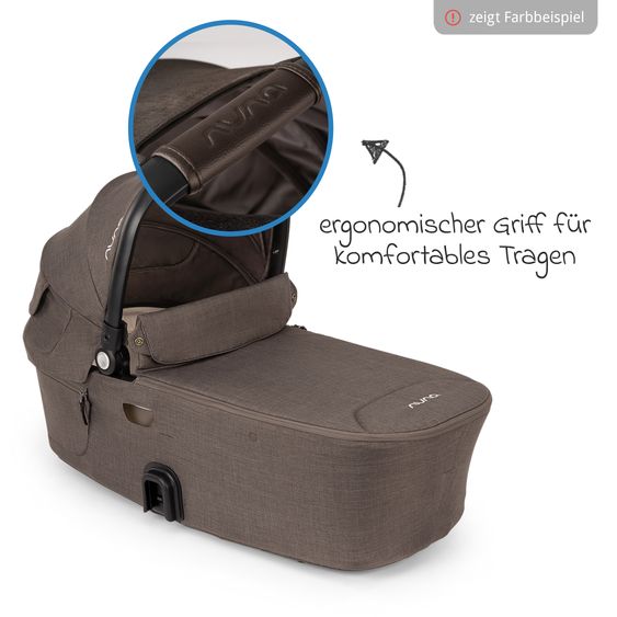 Nuna Buggy & Sportwagen DEMI i-con bis 22 kg mit Staukorb, Allwettersitz, höhenverstellbarem Schieber, Sichtschutz inkl. Adapter & Regenschutz - Caviar