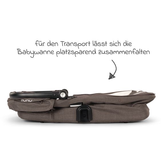 Nuna Buggy & Sportwagen DEMI i-con bis 22 kg mit Staukorb, Allwettersitz, höhenverstellbarem Schieber, Sichtschutz inkl. Adapter & Regenschutz - Chestnut