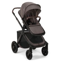 Buggy & Sport Stroller DEMI icon up to 22 kg with storage basket, all-weather seat, height-adjustable handlebar, privacy cover incl. adapter & rain cover - Chestnut