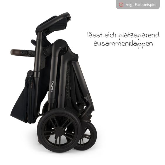 Nuna Poussette DEMI icon jusqu'à 22 kg avec panier de rangement, siège toutes saisons, guidon réglable en hauteur, pare-soleil, adaptateurs et protection pluie inclus - Châtaigne