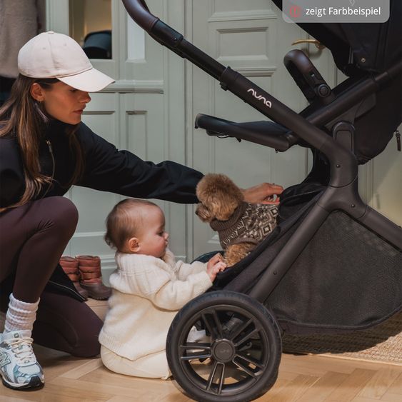 Nuna Poussette DEMI icon jusqu'à 22 kg avec panier de rangement, siège toutes saisons, guidon réglable en hauteur, pare-soleil, adaptateurs et protection pluie inclus - Châtaigne