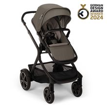 Buggy & Sportwagen DEMI next bis 22 kg mit magnetischem Gurtverschluss, umsetzbarem Allwettersitz, höhenverstellbarem Schieber, integrierter Sichtschutz inkl. Adapter & Regenschutz - Granite