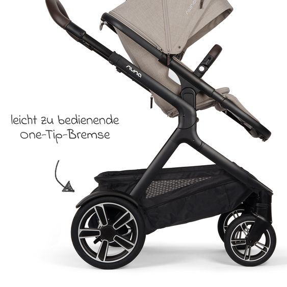 Nuna Buggy e Passeggino sportivo DEMI next bis 22 kg con Rider Board, chiusura magnetica della cintura, sedile Allwetter reversibile, maniglione regolabile in altezza, protezione visiva integrata incl. adattatore e copertura antipioggia - Chateau