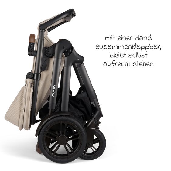 Nuna Buggy e Passeggino sportivo DEMI next bis 22 kg con Rider Board, chiusura magnetica della cintura, sedile Allwetter reversibile, maniglione regolabile in altezza, protezione visiva integrata incl. adattatore e copertura antipioggia - Cosmopolitan