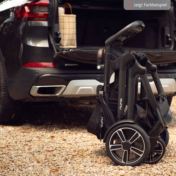 Nuna Buggy e Passeggino sportivo DEMI next bis 22 kg con Rider Board, chiusura magnetica della cintura, sedile Allwetter reversibile, maniglione regolabile in altezza, protezione visiva integrata incl. adattatore e copertura antipioggia - Pistacchio