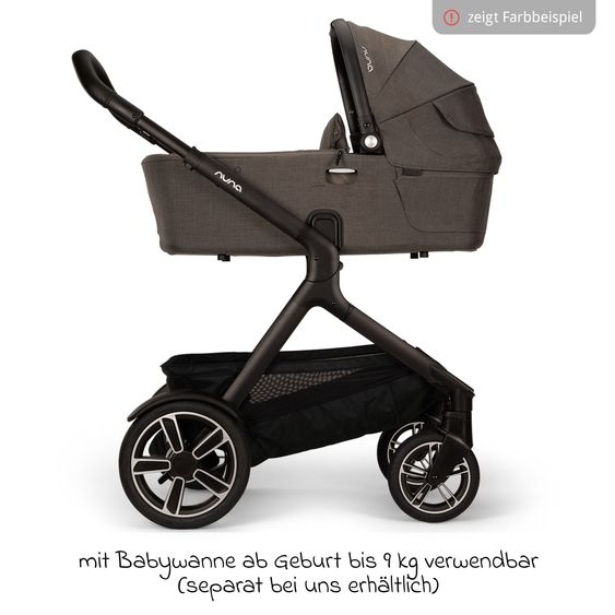 Nuna Buggy e Passeggino sportivo DEMI next bis 22 kg con Rider Board, chiusura magnetica della cintura, sedile Allwetter reversibile, maniglione regolabile in altezza, protezione visiva integrata incl. adattatore e copertura antipioggia - Thunder