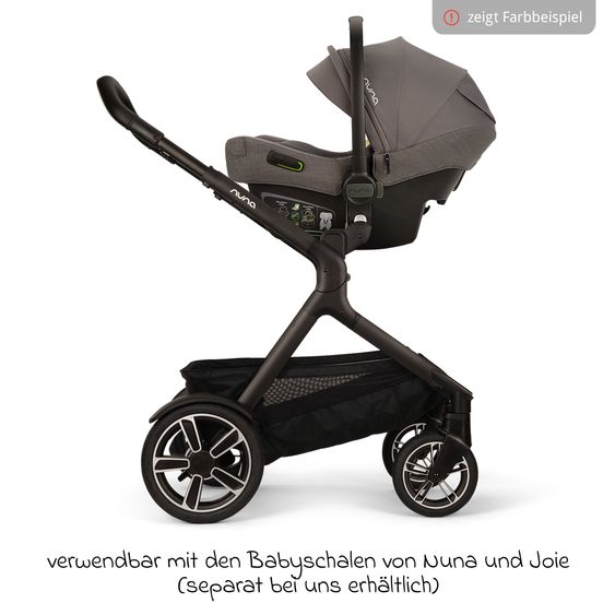 Nuna Buggy e Passeggino sportivo DEMI next bis 22 kg con Rider Board, chiusura magnetica della cintura, sedile Allwetter reversibile, maniglione regolabile in altezza, protezione visiva integrata incl. adattatore e copertura antipioggia - Thunder