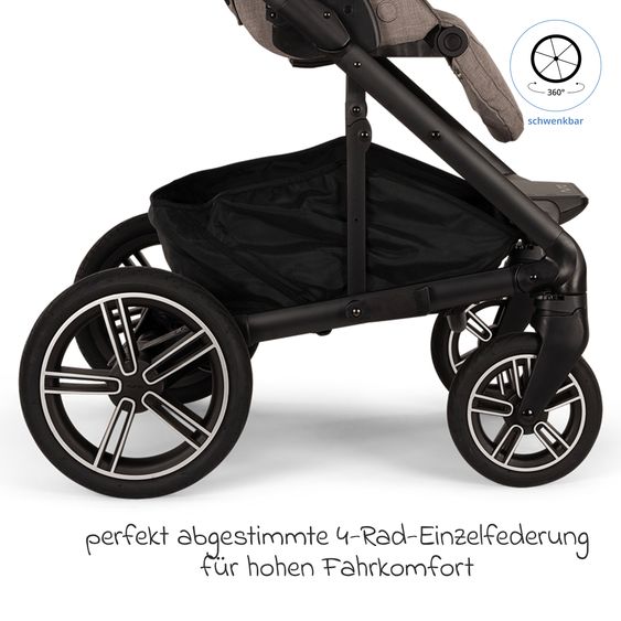 Nuna Buggy & Sportwagen MIXX next bis 22 kg mit magnetischem Gurtverschluss, umsetzbarem Allwettersitz, höhenverstellbarem Schieber, integrierter Sichtschutz inkl. Adapter, Kniedecke & Regenschutz - Cedar