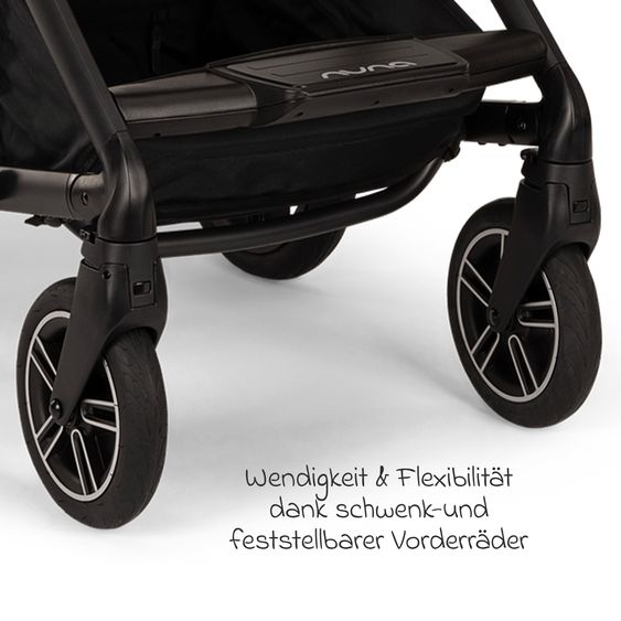 Nuna Buggy & Sportwagen MIXX next bis 22 kg mit magnetischem Gurtverschluss, umsetzbarem Allwettersitz, höhenverstellbarem Schieber, integrierter Sichtschutz inkl. Adapter, Kniedecke & Regenschutz - Cedar