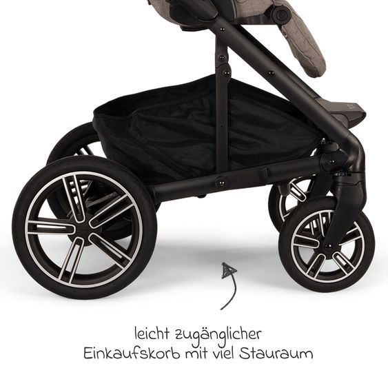 Nuna Buggy & Sportwagen MIXX next bis 22 kg mit magnetischem Gurtverschluss, umsetzbarem Allwettersitz, höhenverstellbarem Schieber, integrierter Sichtschutz inkl. Adapter, Kniedecke & Regenschutz - Cedar