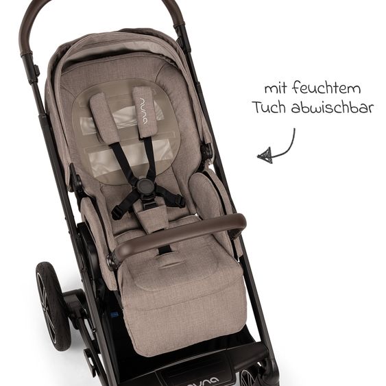 Nuna Buggy & Sportwagen MIXX next bis 22 kg mit magnetischem Gurtverschluss, umsetzbarem Allwettersitz, höhenverstellbarem Schieber, integrierter Sichtschutz inkl. Adapter, Kniedecke & Regenschutz - Cedar