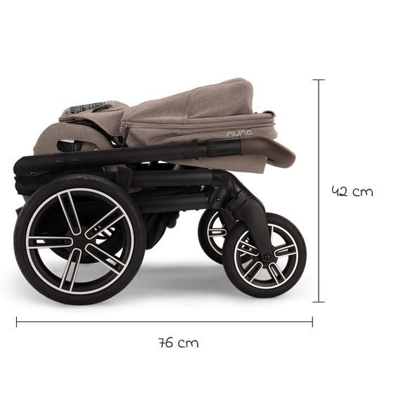 Nuna Buggy & Sportwagen MIXX next bis 22 kg mit magnetischem Gurtverschluss, umsetzbarem Allwettersitz, höhenverstellbarem Schieber, integrierter Sichtschutz inkl. Adapter, Kniedecke & Regenschutz - Cedar