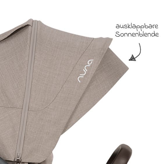 Nuna Buggy & Sportwagen MIXX next bis 22 kg mit magnetischem Gurtverschluss, umsetzbarem Allwettersitz, höhenverstellbarem Schieber, integrierter Sichtschutz inkl. Adapter, Kniedecke & Regenschutz - Chateau