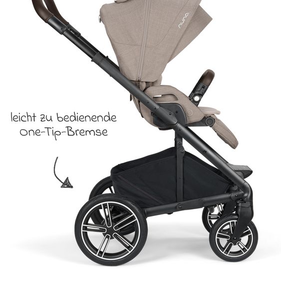 Nuna Buggy & Sportwagen MIXX next bis 22 kg mit magnetischem Gurtverschluss, umsetzbarem Allwettersitz, höhenverstellbarem Schieber, integrierter Sichtschutz inkl. Adapter, Kniedecke & Regenschutz - Chateau