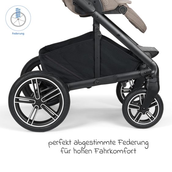 Nuna Buggy & Sportwagen MIXX next bis 22 kg mit magnetischem Gurtverschluss, umsetzbarem Allwettersitz, höhenverstellbarem Schieber, integrierter Sichtschutz inkl. Adapter, Kniedecke & Regenschutz - Chateau