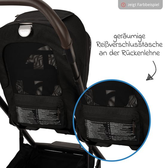 Nuna Buggy & Sportwagen MIXX next bis 22 kg mit magnetischem Gurtverschluss, umsetzbarem Allwettersitz, höhenverstellbarem Schieber, integrierter Sichtschutz inkl. Adapter, Kniedecke & Regenschutz - Chestnut