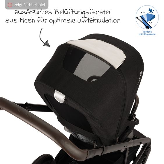 Nuna Buggy & Sportwagen MIXX next bis 22 kg mit magnetischem Gurtverschluss, umsetzbarem Allwettersitz, höhenverstellbarem Schieber, integrierter Sichtschutz inkl. Adapter, Kniedecke & Regenschutz - Chestnut