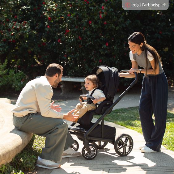 Nuna Buggy & Sportwagen MIXX next bis 22 kg mit magnetischem Gurtverschluss, umsetzbarem Allwettersitz, höhenverstellbarem Schieber, integrierter Sichtschutz inkl. Adapter, Kniedecke & Regenschutz - Chestnut