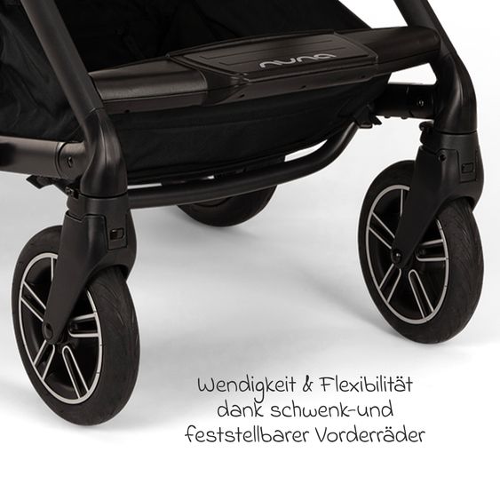 Nuna Buggy & Sportwagen MIXX next bis 22 kg mit magnetischem Gurtverschluss, umsetzbarem Allwettersitz, höhenverstellbarem Schieber, integrierter Sichtschutz inkl. Adapter, Kniedecke & Regenschutz - Pine