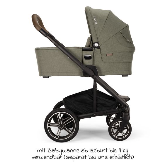 Nuna Buggy & Sportwagen MIXX next bis 22 kg mit magnetischem Gurtverschluss, umsetzbarem Allwettersitz, höhenverstellbarem Schieber, integrierter Sichtschutz inkl. Adapter, Kniedecke & Regenschutz - Pine