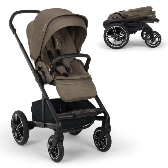 Nuna Buggy & Sports Stroller MIXX next up to 22 kg with magnetic belt buckle, reversible all-weather seat, height-adjustable push handle, integrated sunshade incl. adapter, knee blanket & rain cover - Pistachio