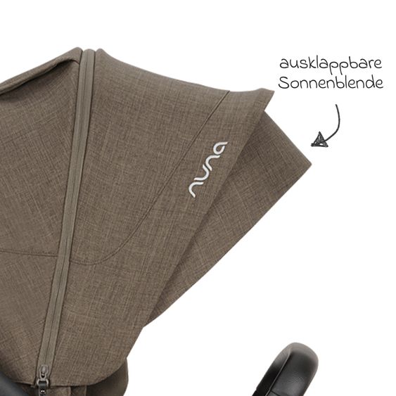 Nuna Buggy & Sports Stroller MIXX next up to 22 kg with magnetic belt buckle, reversible all-weather seat, height-adjustable push handle, integrated sunshade incl. adapter, knee blanket & rain cover - Pistachio