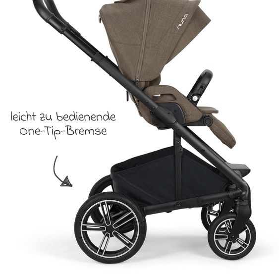 Nuna Buggy & Sports Stroller MIXX next up to 22 kg with magnetic belt buckle, reversible all-weather seat, height-adjustable push handle, integrated sunshade incl. adapter, knee blanket & rain cover - Pistachio