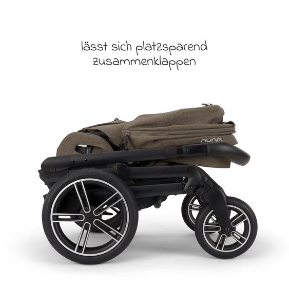 Nuna Buggy & Sports Stroller MIXX next up to 22 kg with magnetic belt buckle, reversible all-weather seat, height-adjustable push handle, integrated sunshade incl. adapter, knee blanket & rain cover - Pistachio