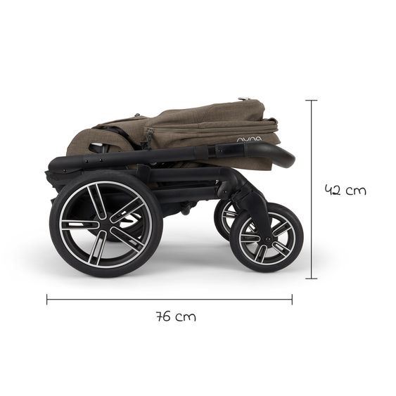 Nuna Buggy & Sports Stroller MIXX next up to 22 kg with magnetic belt buckle, reversible all-weather seat, height-adjustable push handle, integrated sunshade incl. adapter, knee blanket & rain cover - Pistachio
