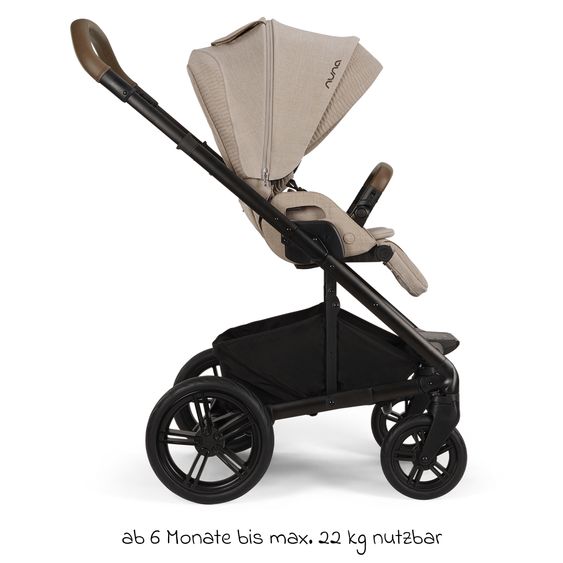 Nuna Buggy & Sportwagen MIXX next bis 22 kg mit magnetischem Gurtverschluss, umsetzbarem Allwettersitz, höhenverstellbarem Schieber, integrierter Sichtschutz inkl. Adapter, Kniedecke & Regenschutz