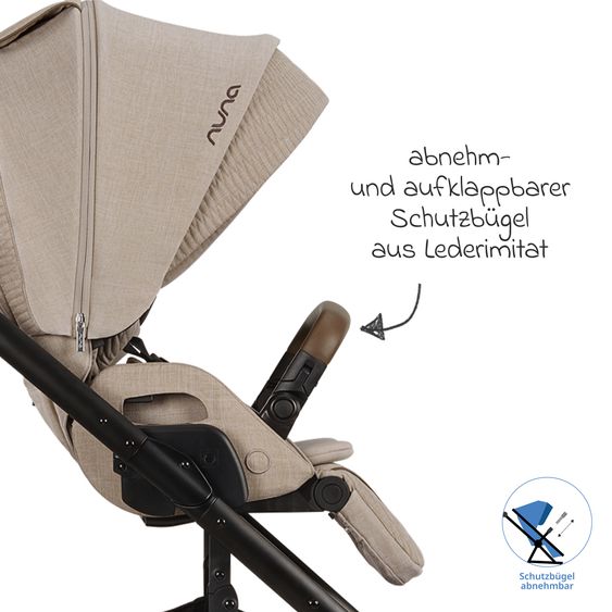 Nuna Buggy & Sportwagen MIXX next bis 22 kg mit magnetischem Gurtverschluss, umsetzbarem Allwettersitz, höhenverstellbarem Schieber, integrierter Sichtschutz inkl. Adapter, Kniedecke & Regenschutz