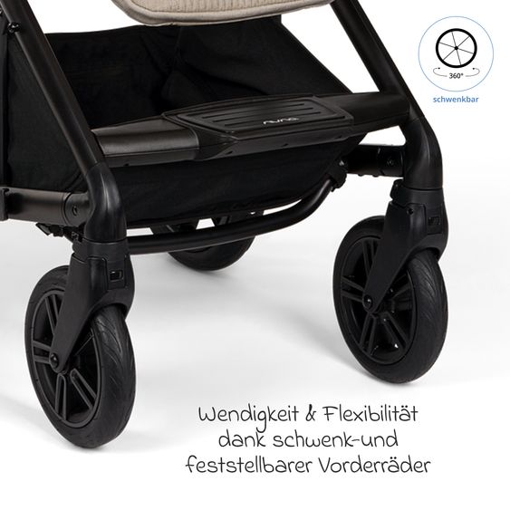Nuna Buggy & Sportwagen MIXX next bis 22 kg mit magnetischem Gurtverschluss, umsetzbarem Allwettersitz, höhenverstellbarem Schieber, integrierter Sichtschutz inkl. Adapter, Kniedecke & Regenschutz