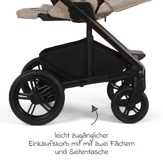 Nuna Buggy & Sportwagen MIXX next bis 22 kg mit magnetischem Gurtverschluss, umsetzbarem Allwettersitz, höhenverstellbarem Schieber, integrierter Sichtschutz inkl. Adapter, Kniedecke & Regenschutz